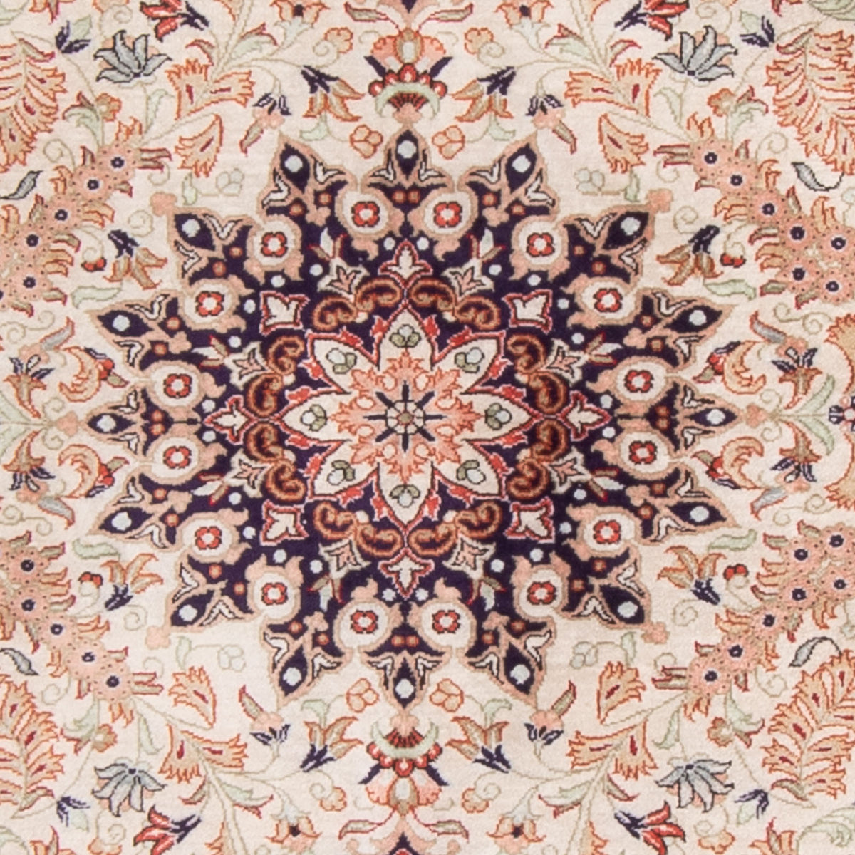 Tapis en soie - Ghom soie - Premium - 119 x 77 cm - beige