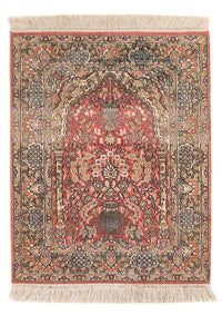Tapis en soie - Soie chinoise - 86 x 64 cm - rouge