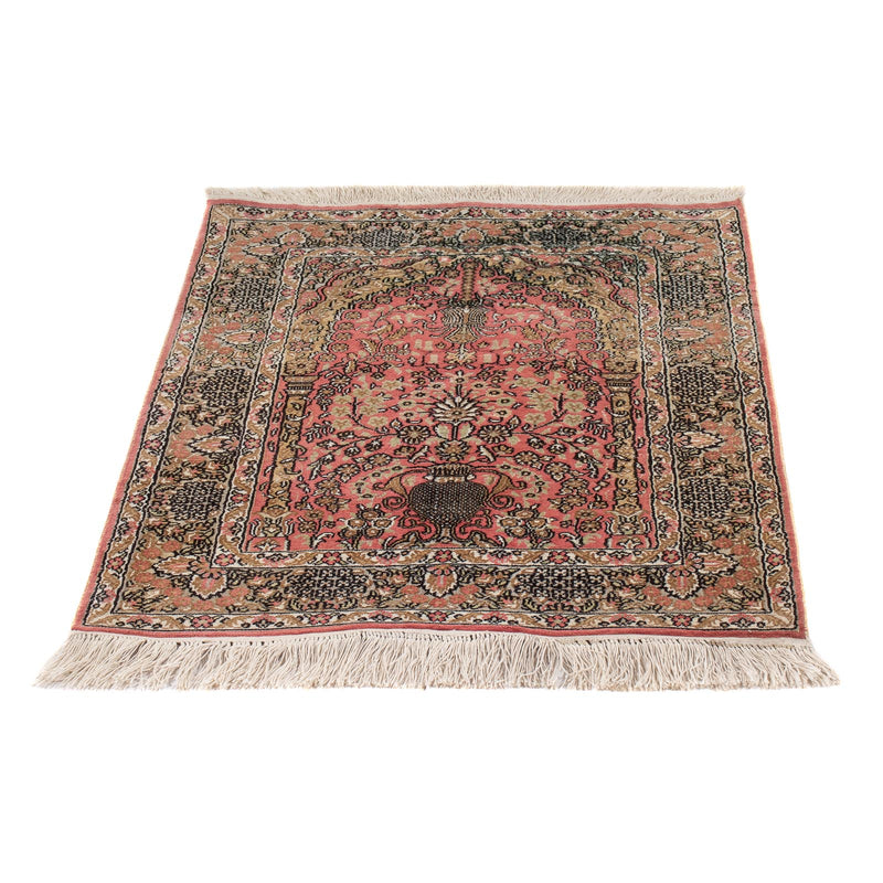 Tapis en soie - Soie chinoise - 86 x 64 cm - rouge