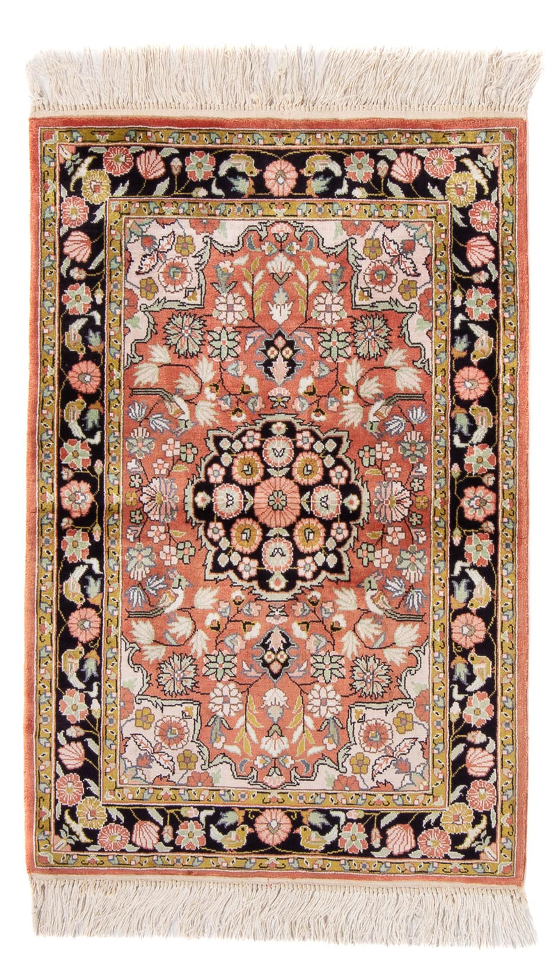 Tapis en soie - Soie chinoise - 93 x 62 cm - rouge
