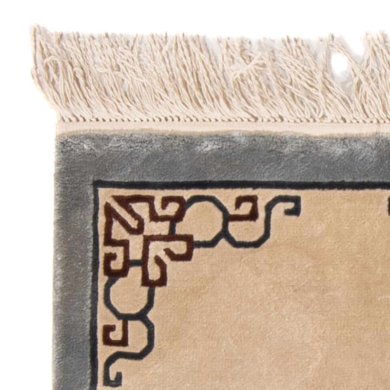 Tapis chinois - 62 x 46 cm - beige