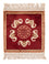 Tapis chinois carré  - 31 x 31 cm - rouge