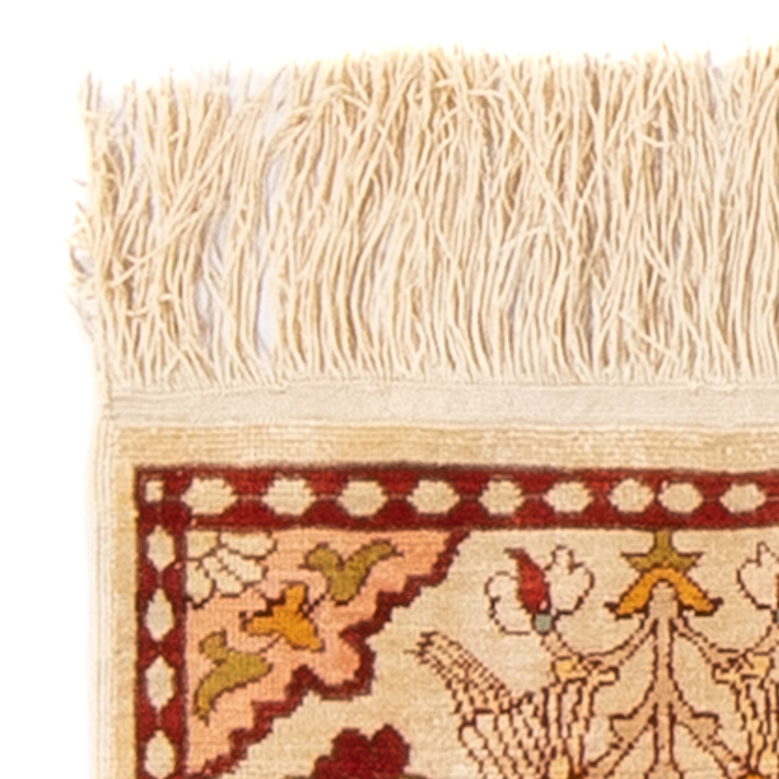 Tapis oriental - Hereke carré  - 17 x 25 cm - beige