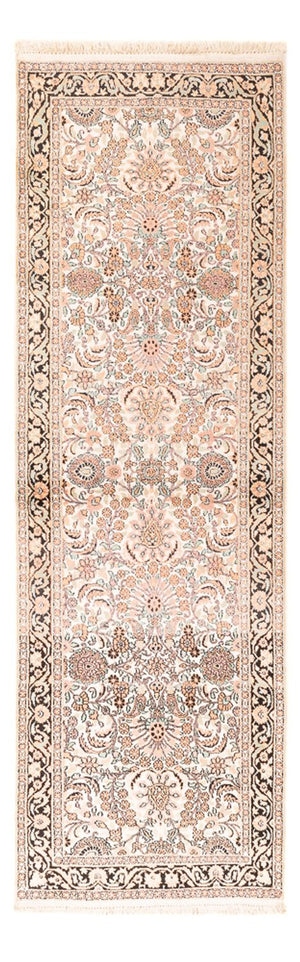 Tapis de couloir Tapis en soie - Soie du Cachemire - 280 x 96 cm - rose