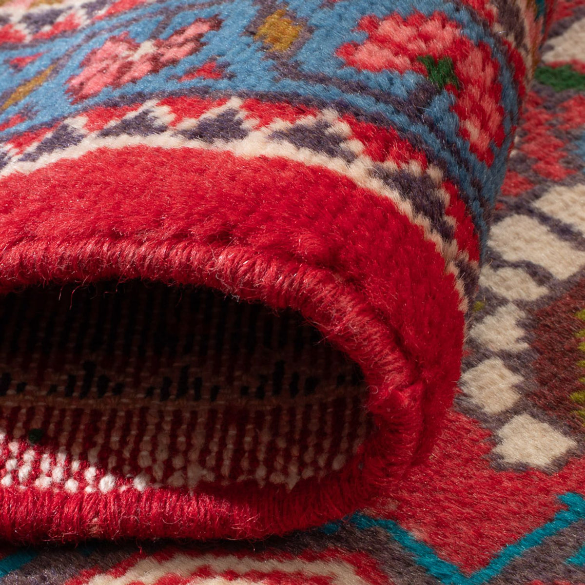 Tapis persan - Nomadic - 131 x 78 cm - rouge foncé