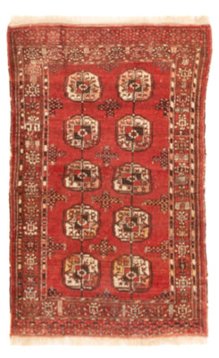 Tapis Turkaman - 121 x 83 cm - rouge foncé