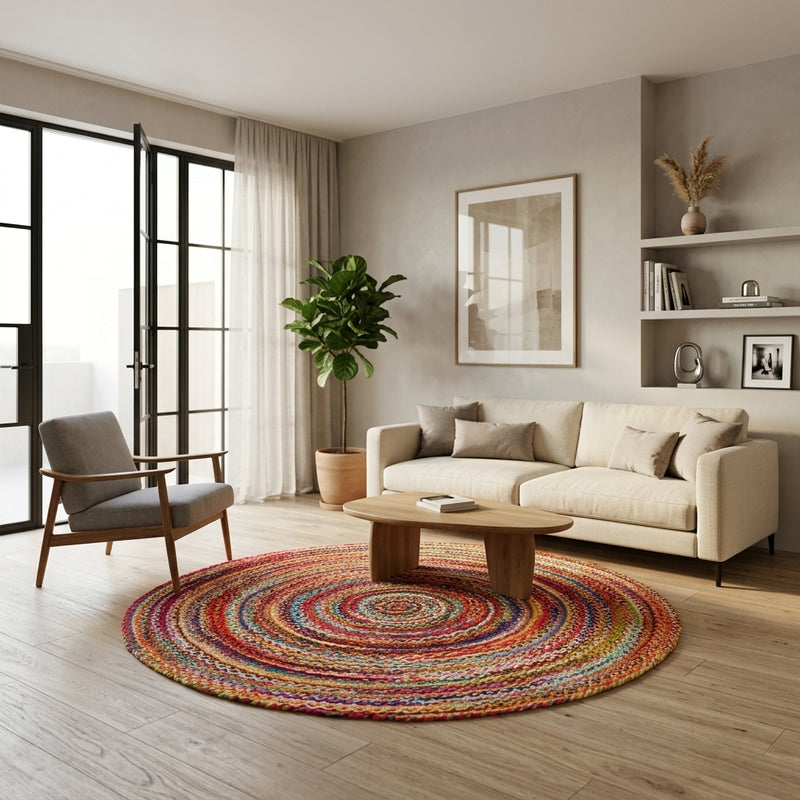 Tapis en jute Indigo Stripy