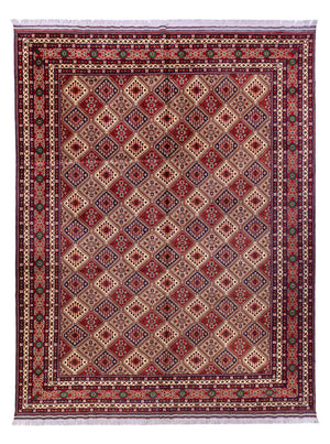 Tapis afghan - 382 x 290 cm - beige foncé