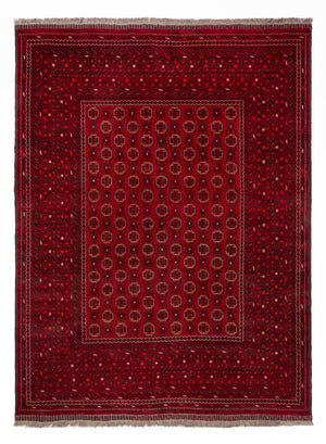 Tapis afghan - Boukhara - 276 x 200 cm - rouge