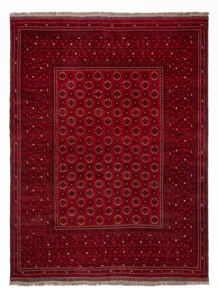 Tapis afghan - Boukhara - 276 x 200 cm - rouge