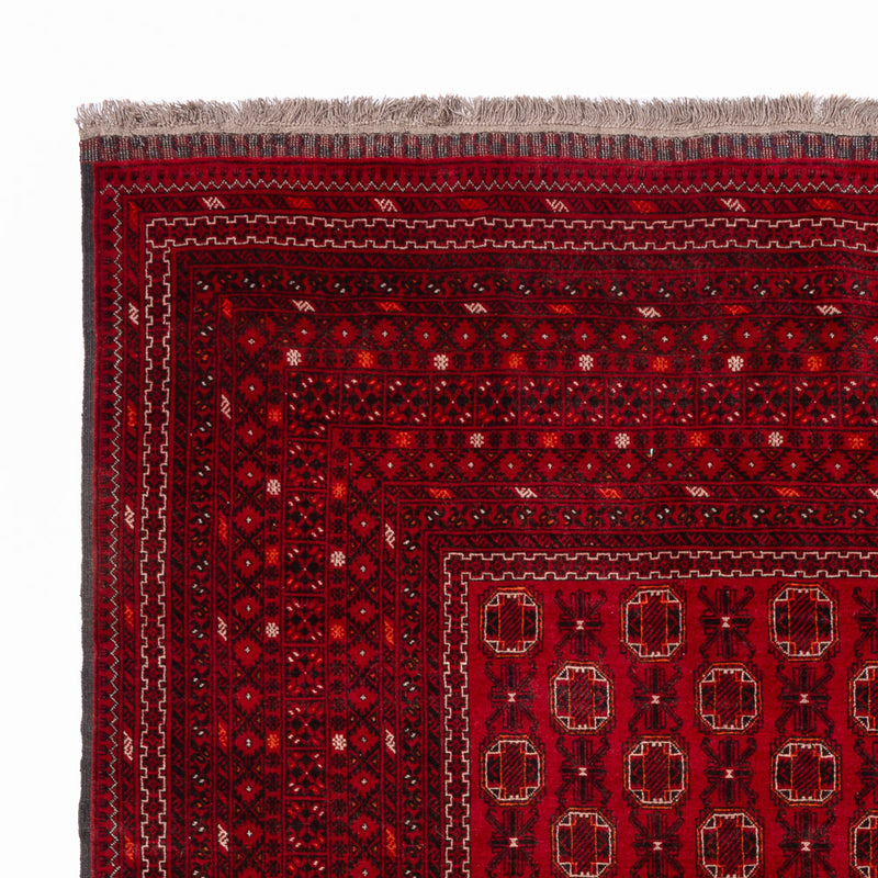 Tapis afghan - Boukhara - 276 x 200 cm - rouge