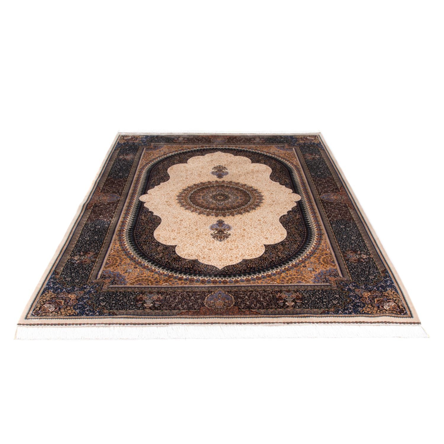 Tapis persan - Ghom - 230 x 148 cm - beige
