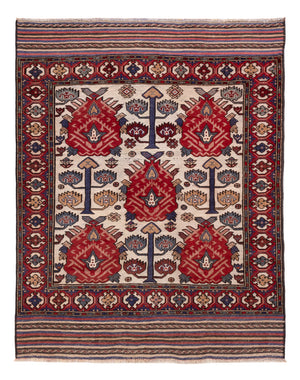 Tapis afghan - 165 x 125 cm - multicolore