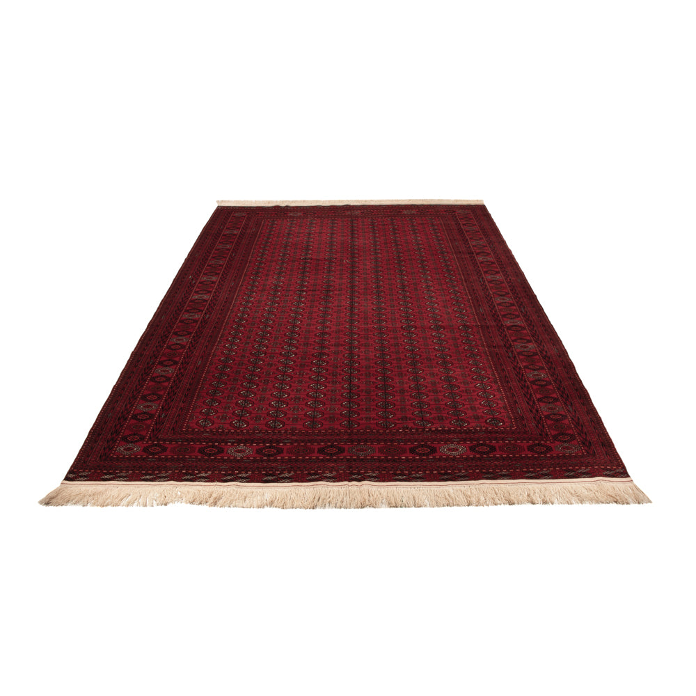 Tapis afghan - Boukhara - 390 x 296 cm - rouge foncé