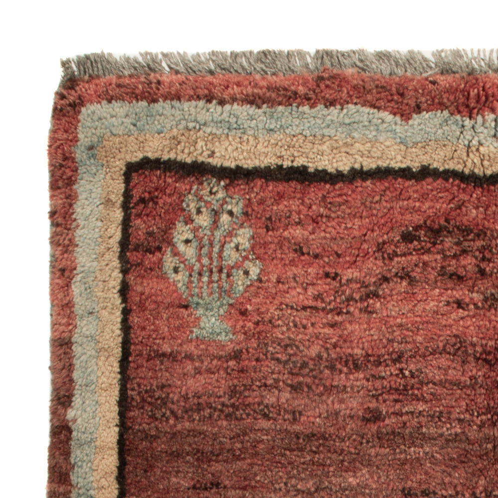 Tapis Gabbeh - Persan carré  - 100 x 93 cm - multicolore