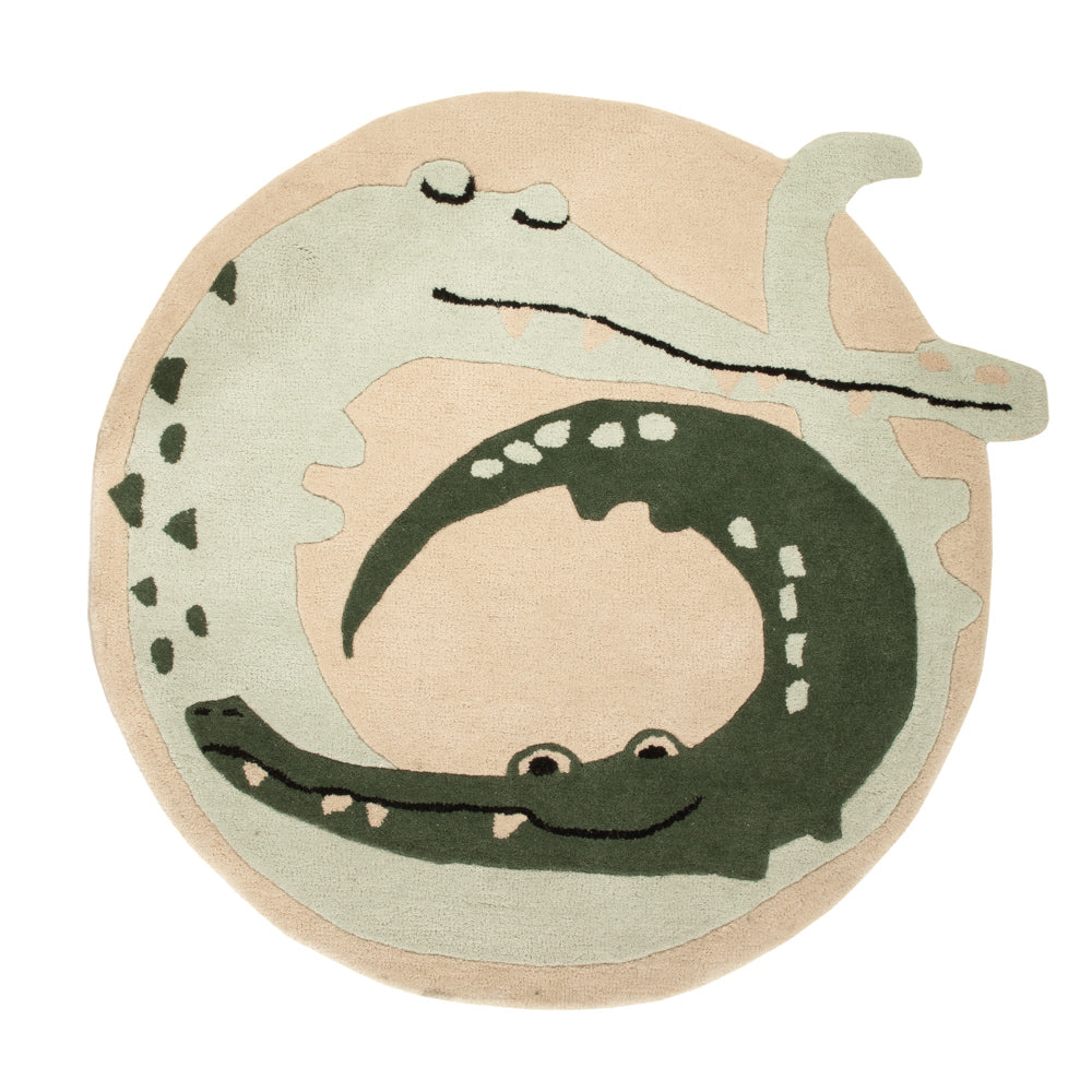 Tapis pour enfants ronde  - 92 x 92 cm - multicolore