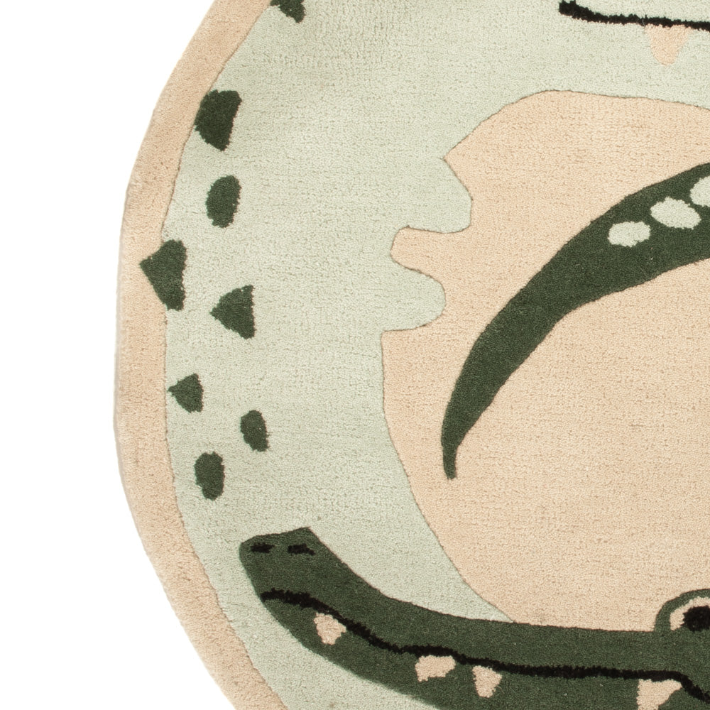 Tapis pour enfants ronde  - 92 x 92 cm - multicolore