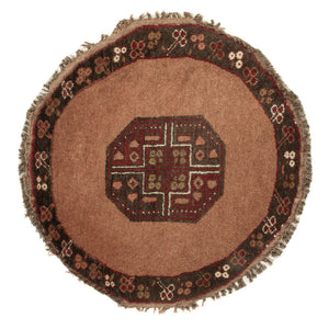 Tapis oriental ronde  - 67 x 67 cm - multicolore