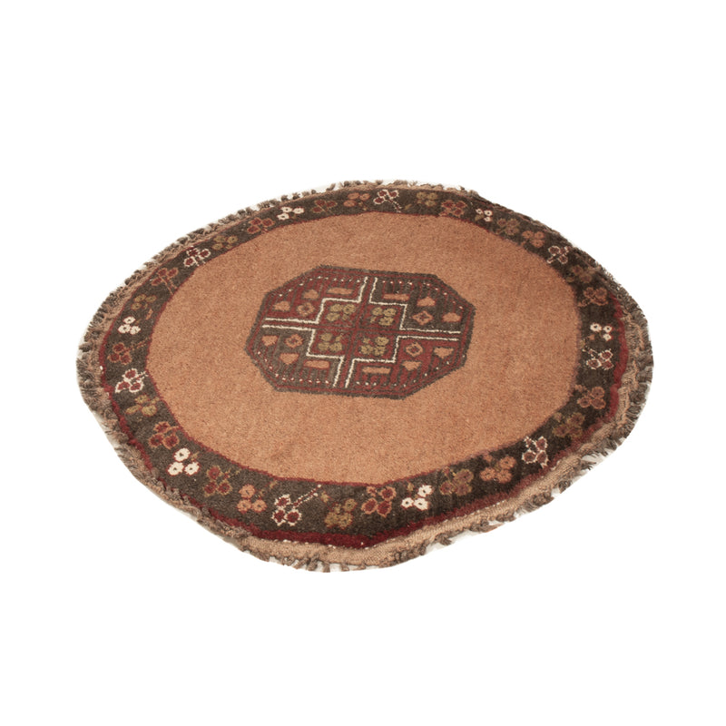 Tapis oriental ronde  - 67 x 67 cm - multicolore