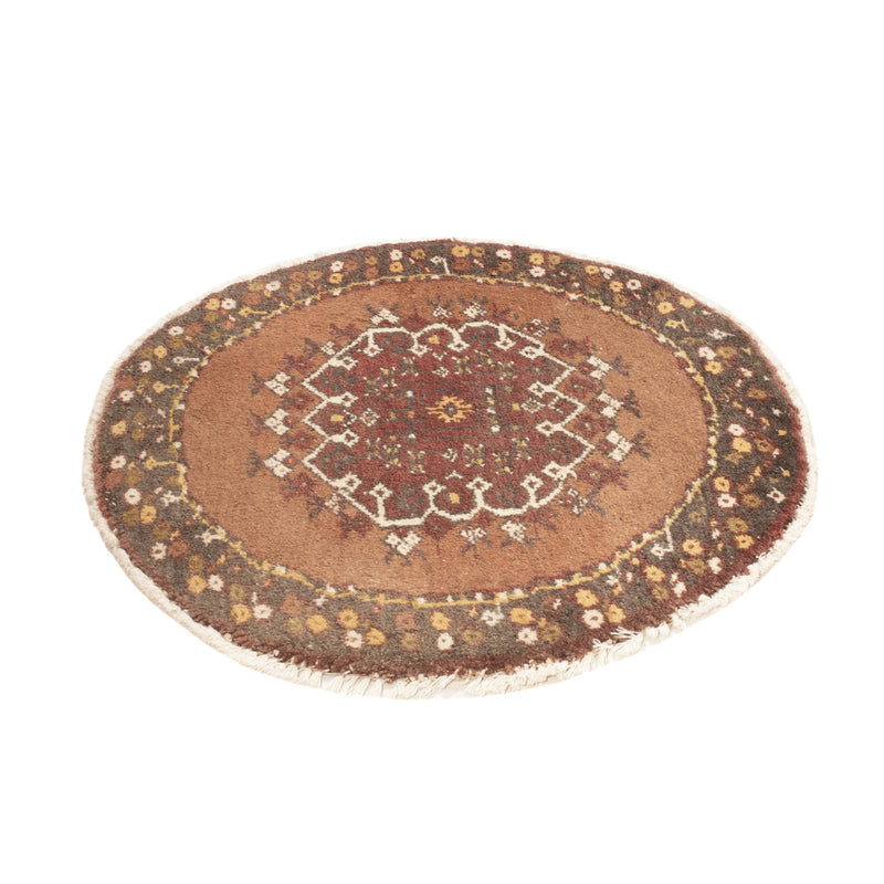 Tapis oriental ronde  - 72 x 72 cm - multicolore