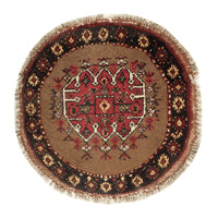 Tapis oriental ronde  - 72 x 72 cm - multicolore