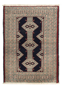 Tapis Turkaman - 87 x 64 cm - bleu foncé