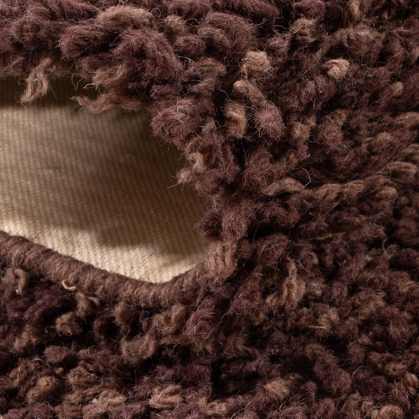 Tapis de couloir Tapis à poils longs - 207 x 67 cm - marron