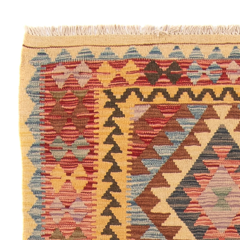 Tapis de couloir Tapis Kelim - Splash - 196 x 100 cm - multicolore