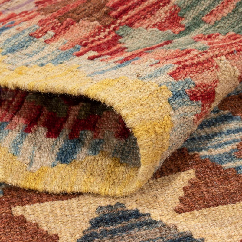 Tapis de couloir Tapis Kelim - Splash - 196 x 100 cm - multicolore