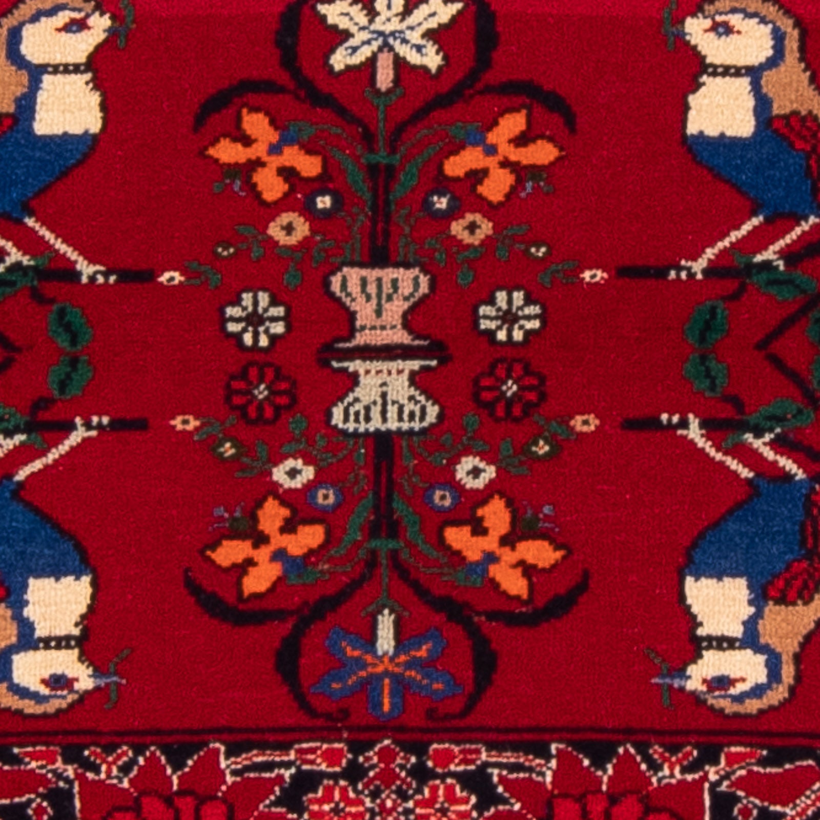 Tapis Belutsch carré  - 104 x 91 cm - rouge