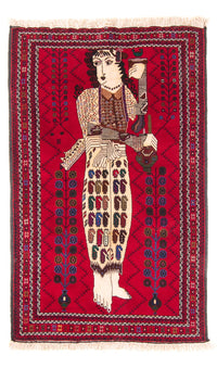 Tapis Belutsch - 157 x 102 cm - rouge