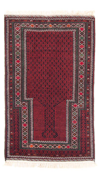 Tapis Belutsch - Tapis de prière - 145 x 88 cm - rouge
