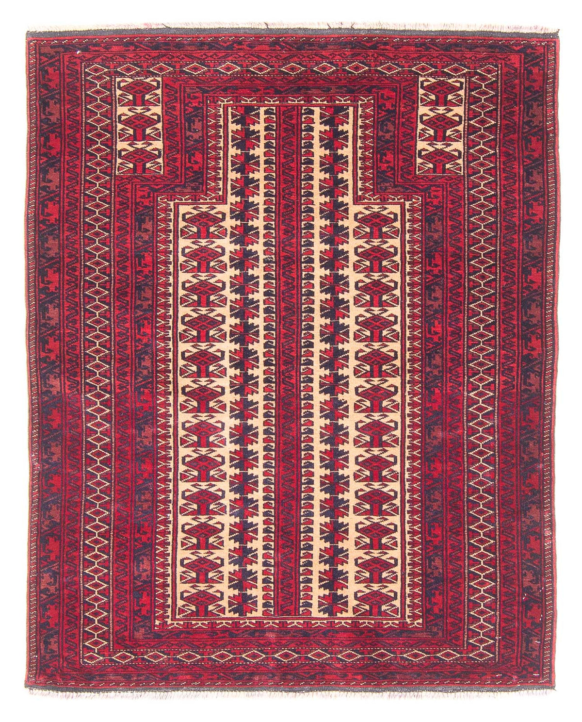 Tapis Belutsch - Tapis de prière - 132 x 94 cm - beige