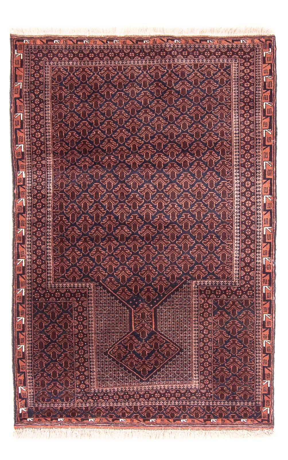 Tapis Belutsch - Tapis de prière - 138 x 93 cm - bleu foncé