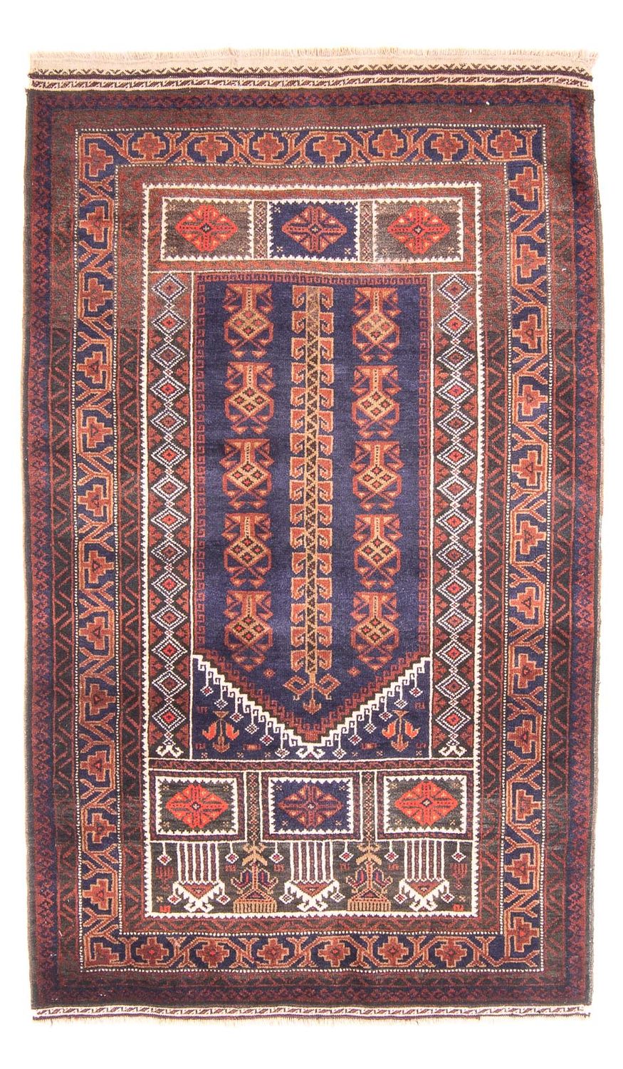 Tapis Belutsch - Tapis de prière - 147 x 92 cm - bleu