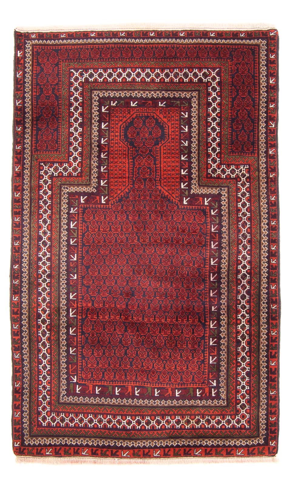 Tapis Belutsch - Tapis de prière - 150 x 96 cm - rouge