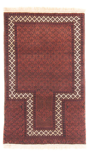 Tapis Belutsch - Tapis de prière - 142 x 85 cm - rouge