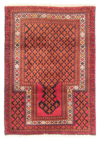 Tapis Belutsch - Tapis de prière - 131 x 96 cm - rouge
