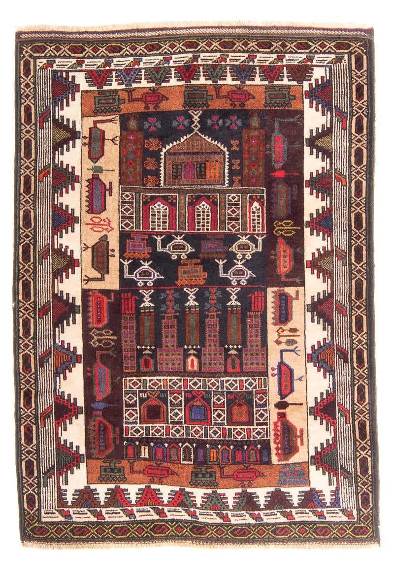 Tapis Belutsch - Tapis de prière - 120 x 85 cm - bleu foncé