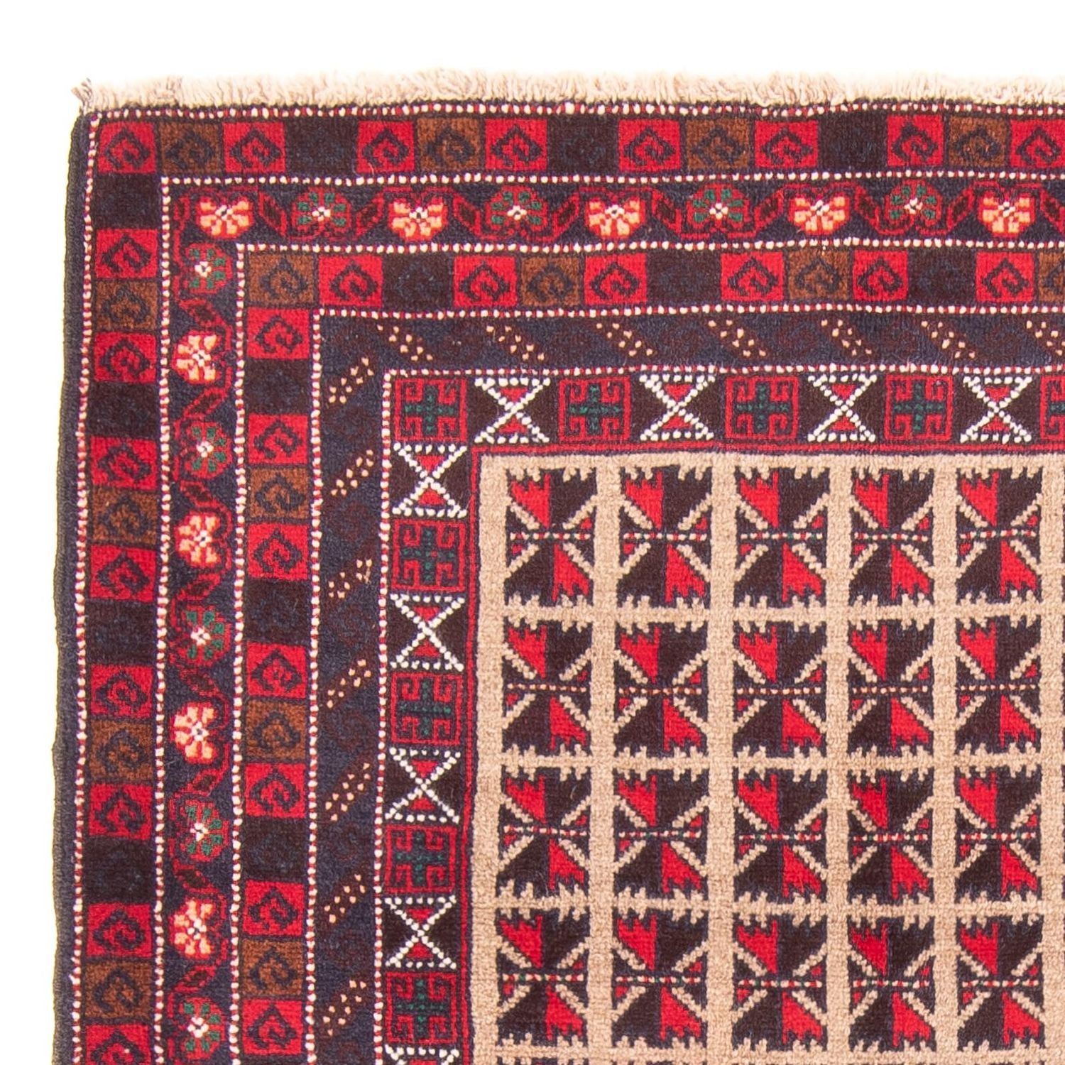Tapis Belutsch - Tapis de prière - 140 x 93 cm - beige