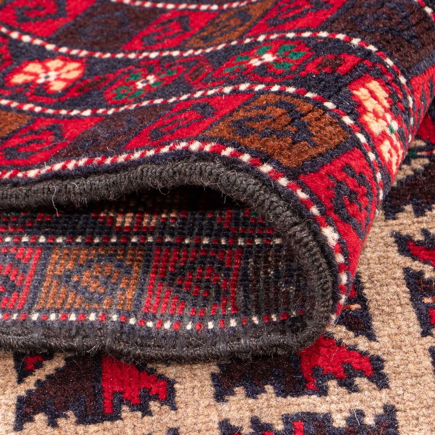 Tapis Belutsch - Tapis de prière - 140 x 93 cm - beige