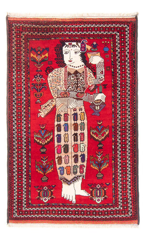 Tapis Belutsch - 145 x 92 cm - rouge