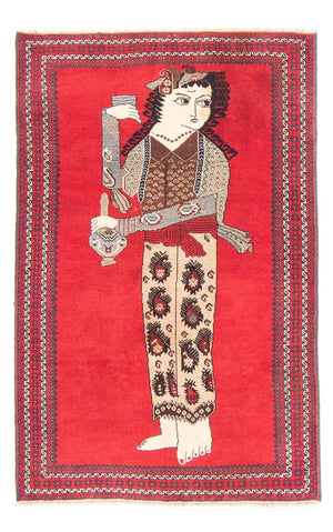 Tapis Belutsch - 138 x 89 cm - rouge