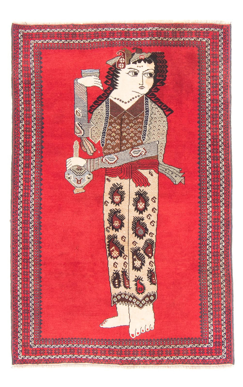Tapis Belutsch - 138 x 89 cm - rouge