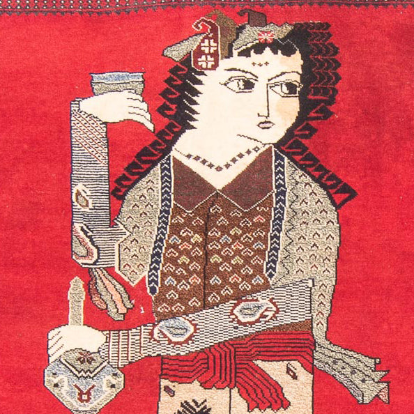 Tapis Belutsch - 138 x 89 cm - rouge