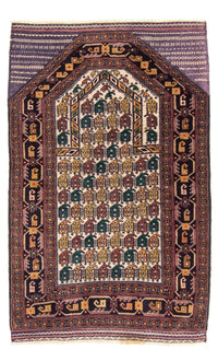 Tapis Belutsch - Tapis de prière - 126 x 82 cm - multicolore
