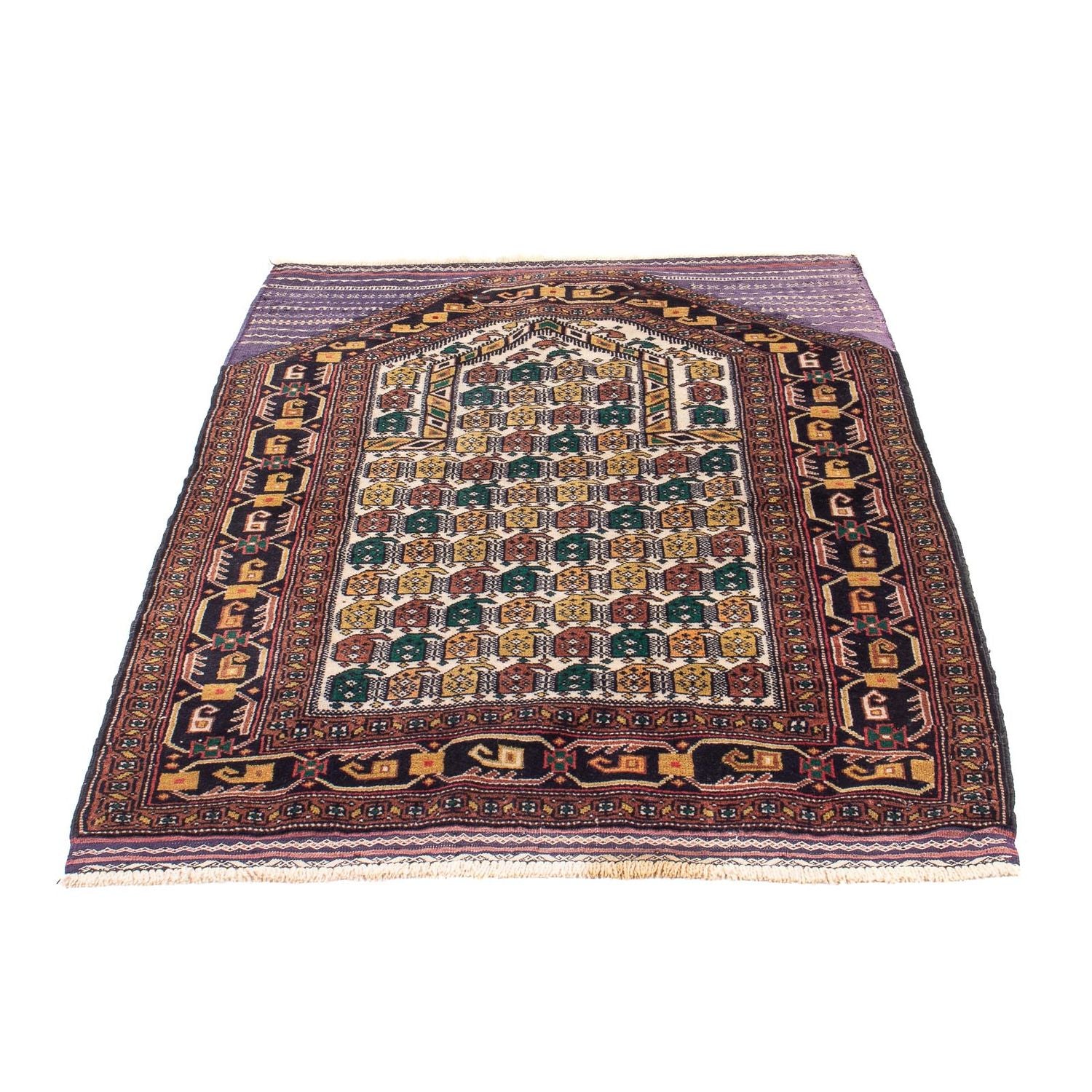 Tapis Belutsch - Tapis de prière - 126 x 82 cm - multicolore