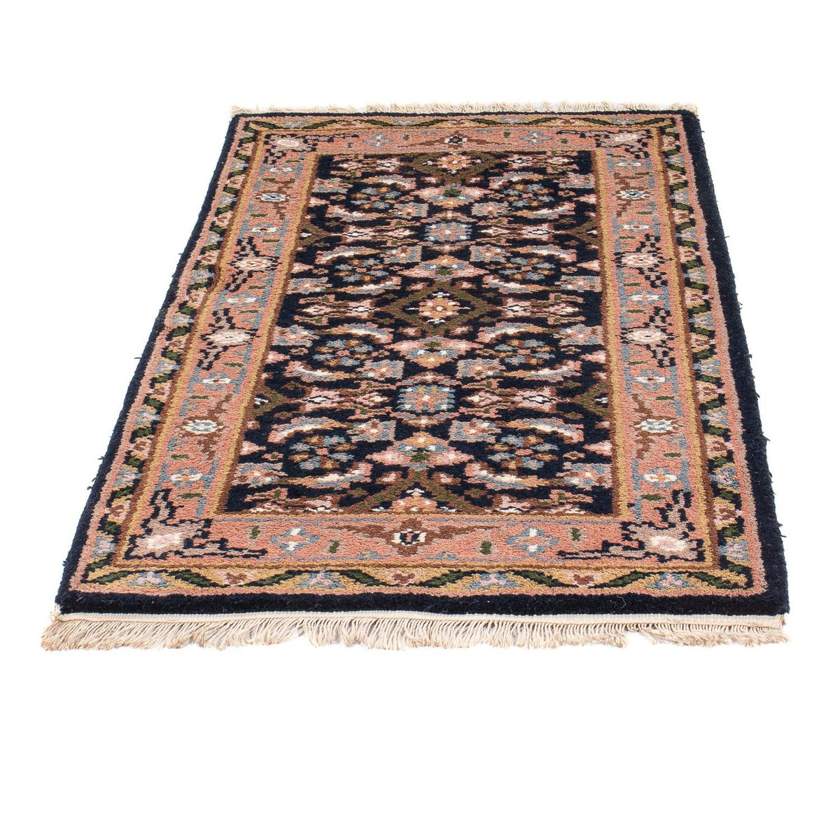 Tapis oriental - 160 x 90 cm - bleu foncé