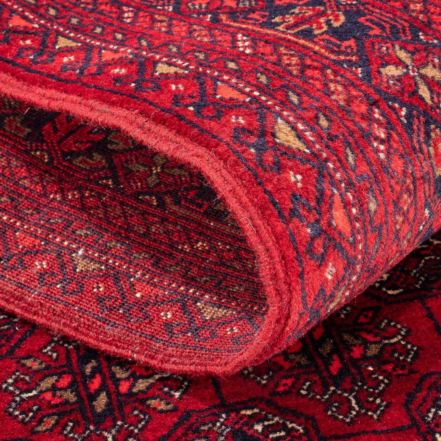 Tapis de couloir Tapis afghan - Boukhara - 290 x 80 cm - rouge