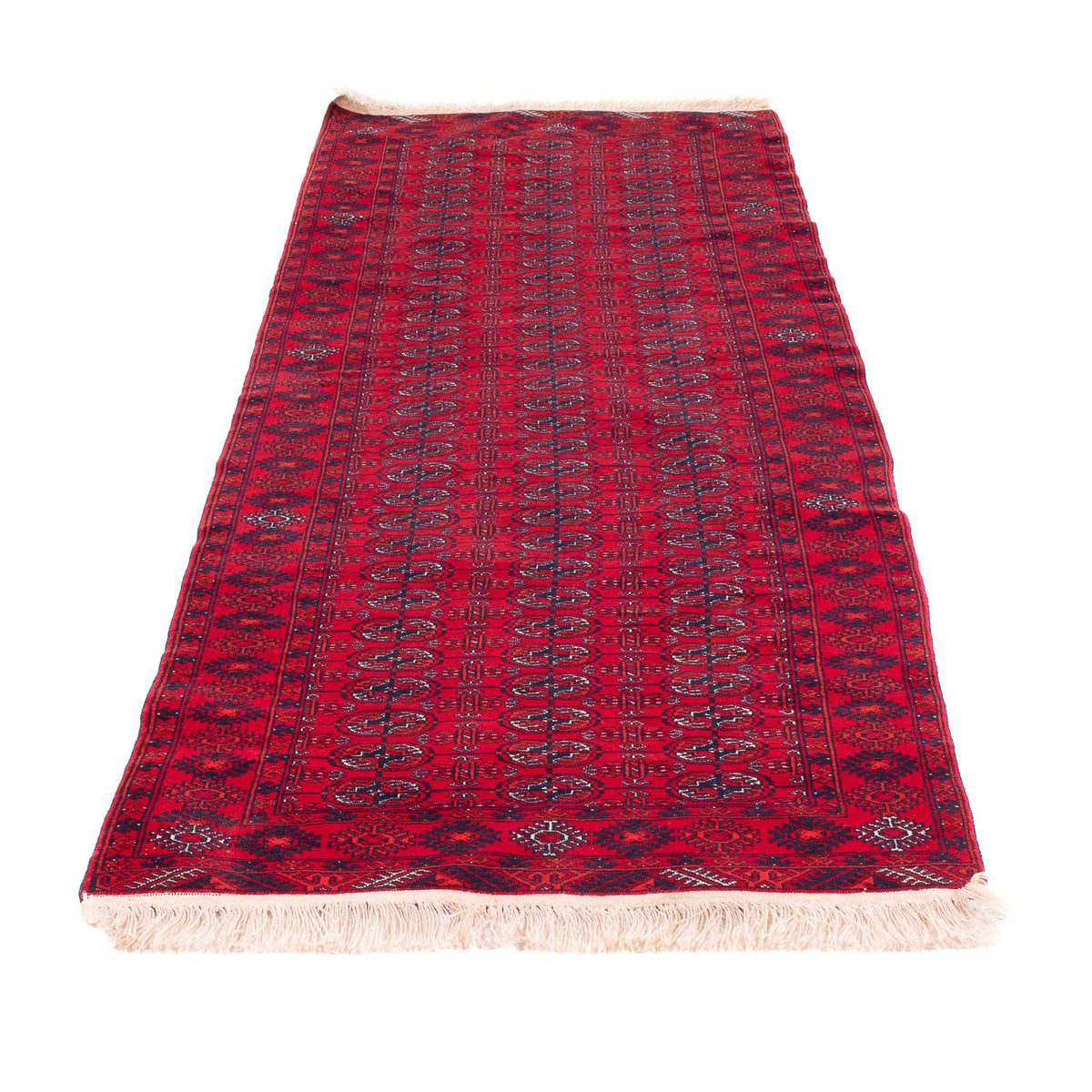 Tapis de couloir Tapis afghan - 258 x 85 cm - rouge
